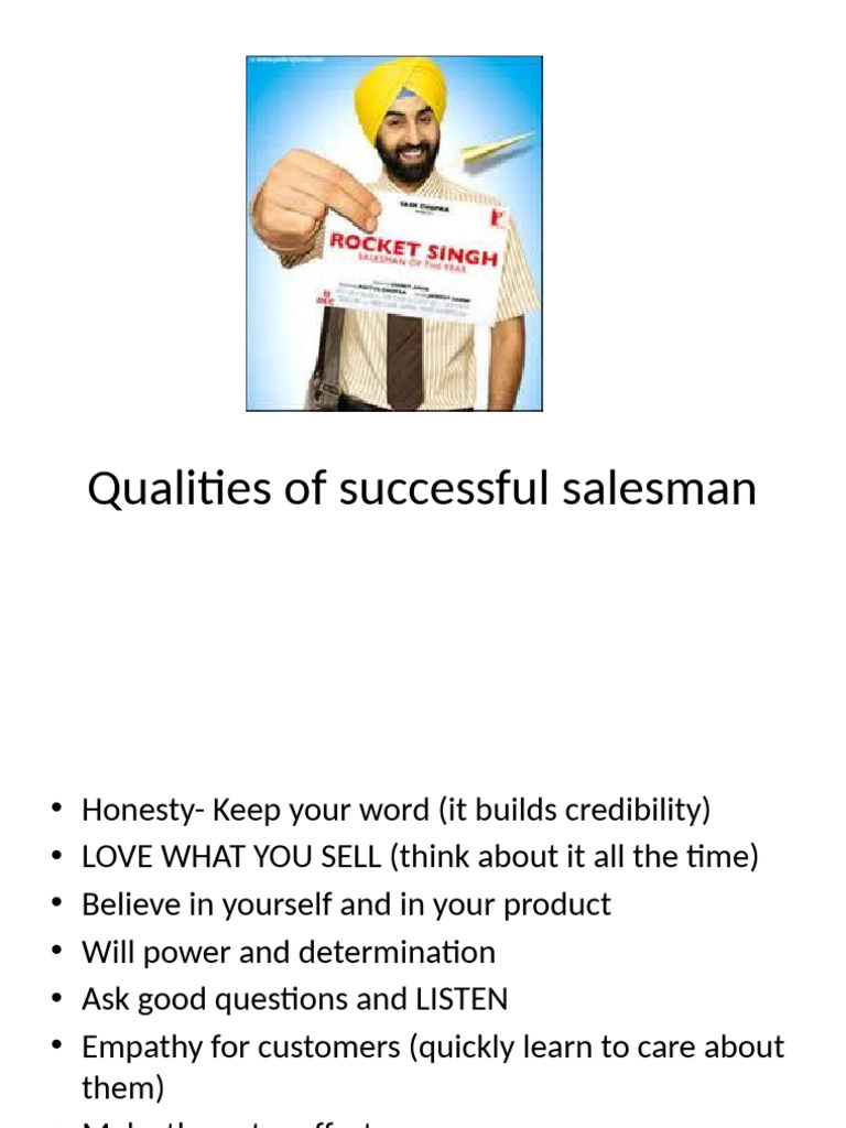 Qualities of Successful Salesman | PDF