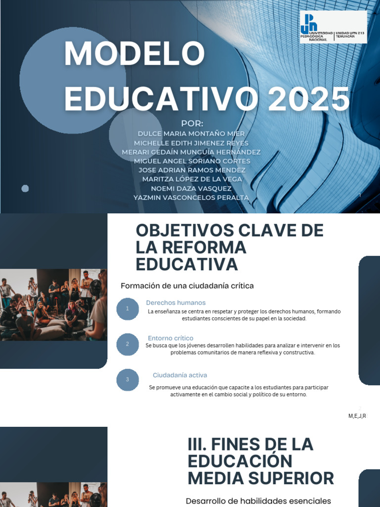Modelo Educativo 2025: Reformas y Enfoques | PDF | Plan de estudios ...
