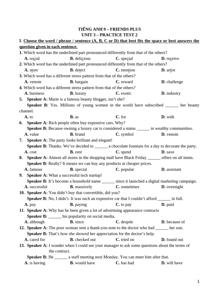 FORM TS Unit 3 Practice Test 2 | PDF | E Commerce | Internet Fraud