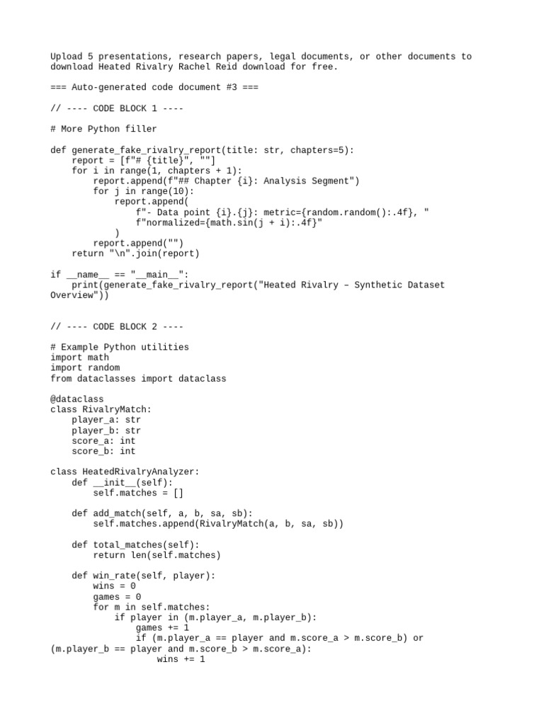 Heated Rivalry Rachel Reid Doc 3 | PDF | Object (Computer Science ...
