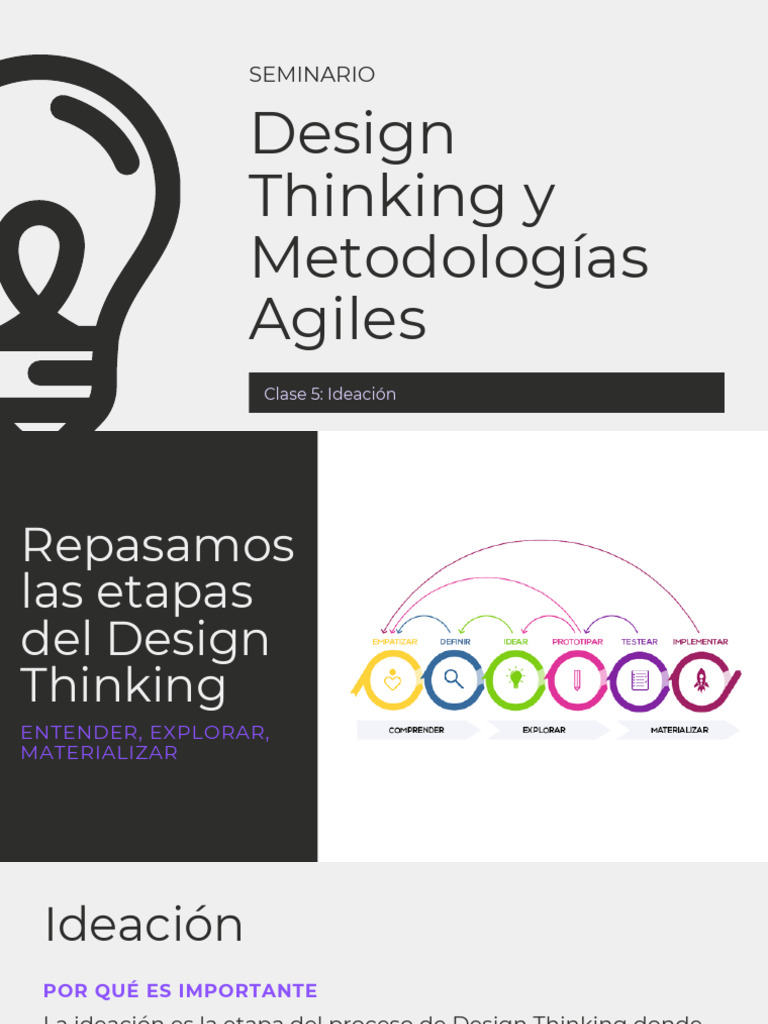 Clase 5 - Ideación | PDF | El pensamiento de diseño | Lluvia de ideas