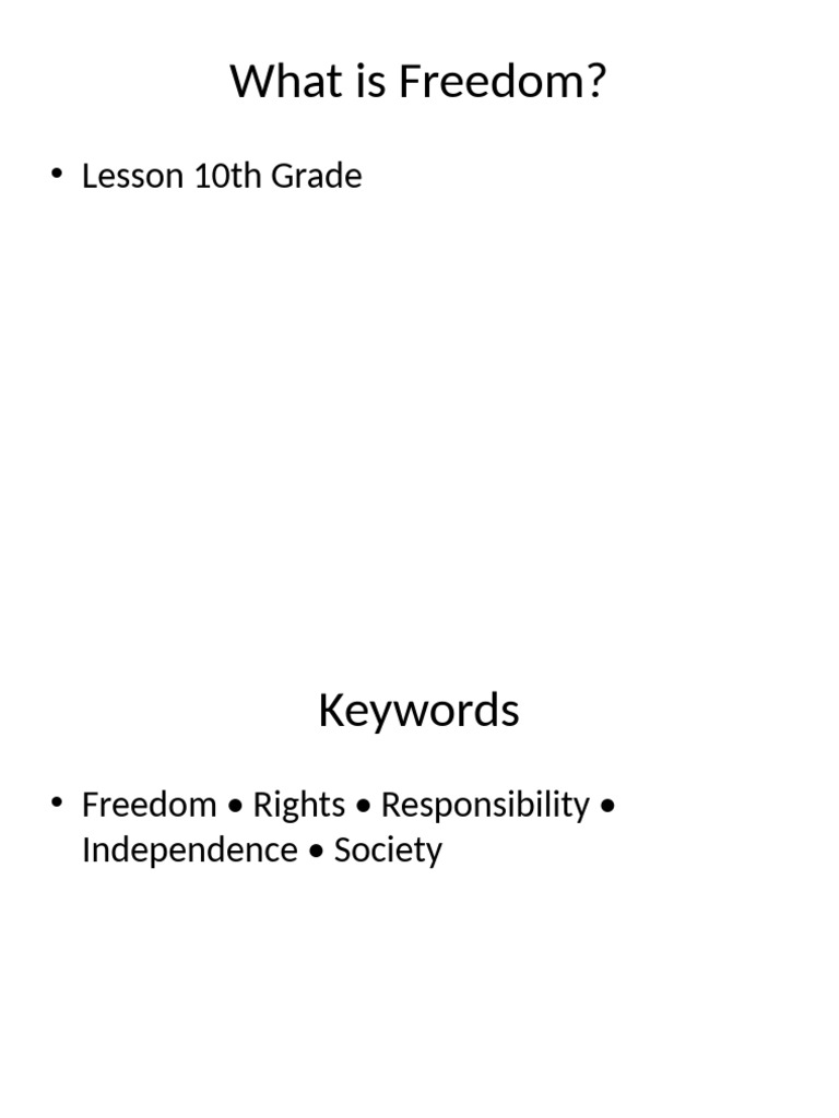What Is Freedom Presentation | PDF