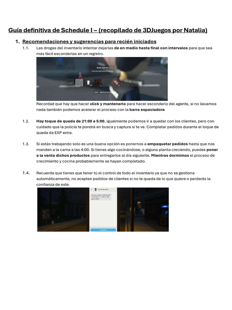 Guía Completa para Schedule I en 3DJuegos | PDF | Revólver | Pistola