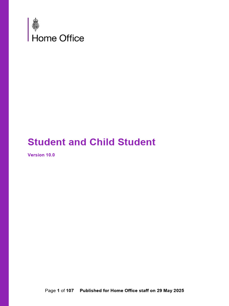 Student and Child Student Guidance | PDF | Academic Degree | Travel Visa