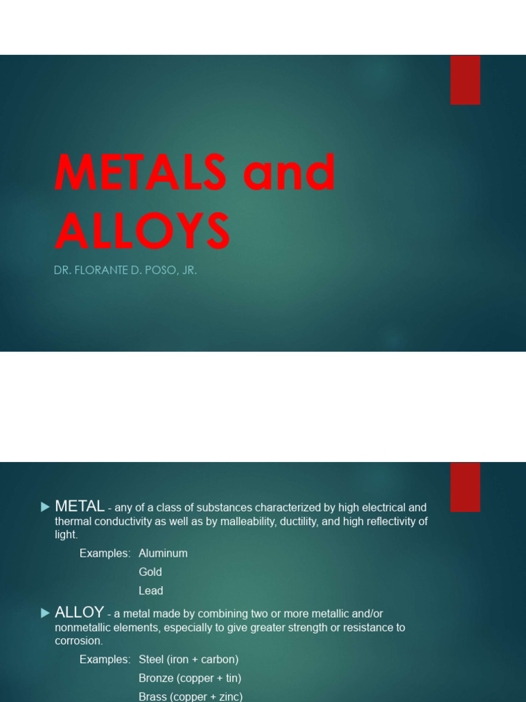 Module 4 Metal and Alloys | PDF | Steel | Alloy