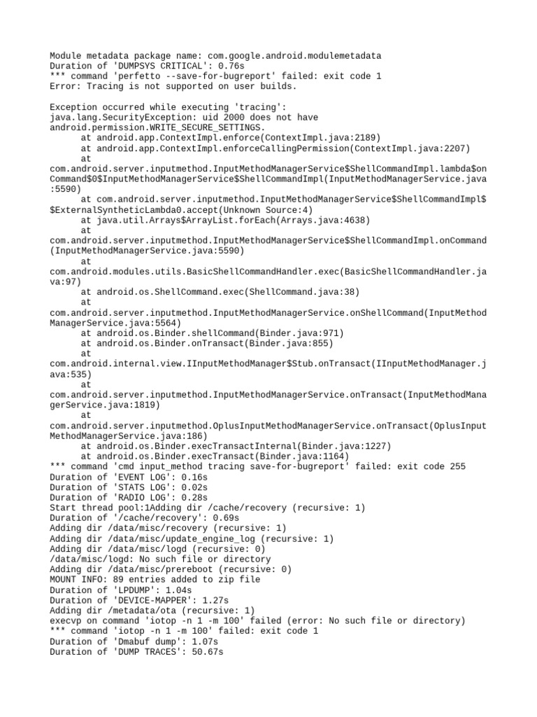 Android Module Metadata Errors Report | PDF | Java (Programming ...