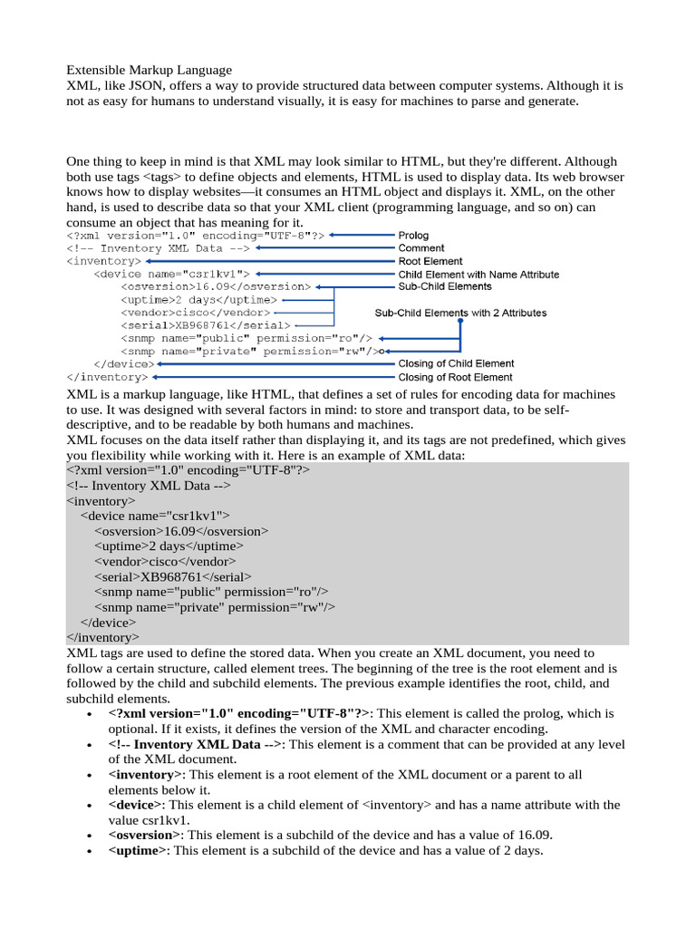 Understanding XML Structure and Usage | PDF | Xml | Html