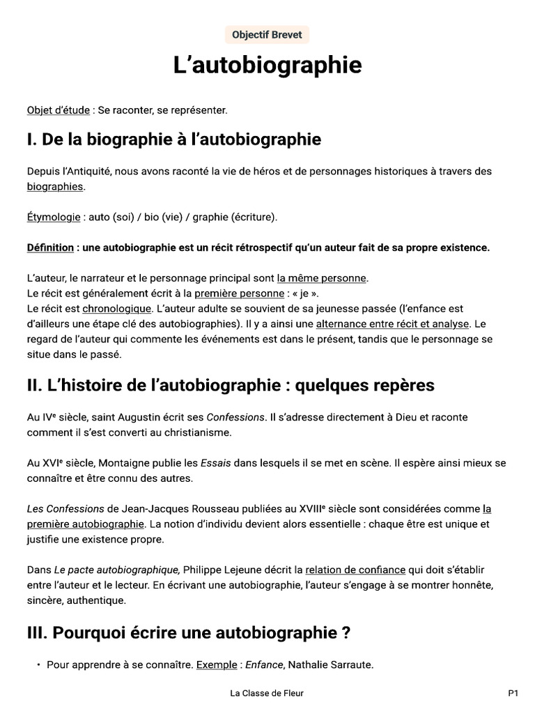 Histoire et formes de l'autobiographie | PDF | Autobiographies