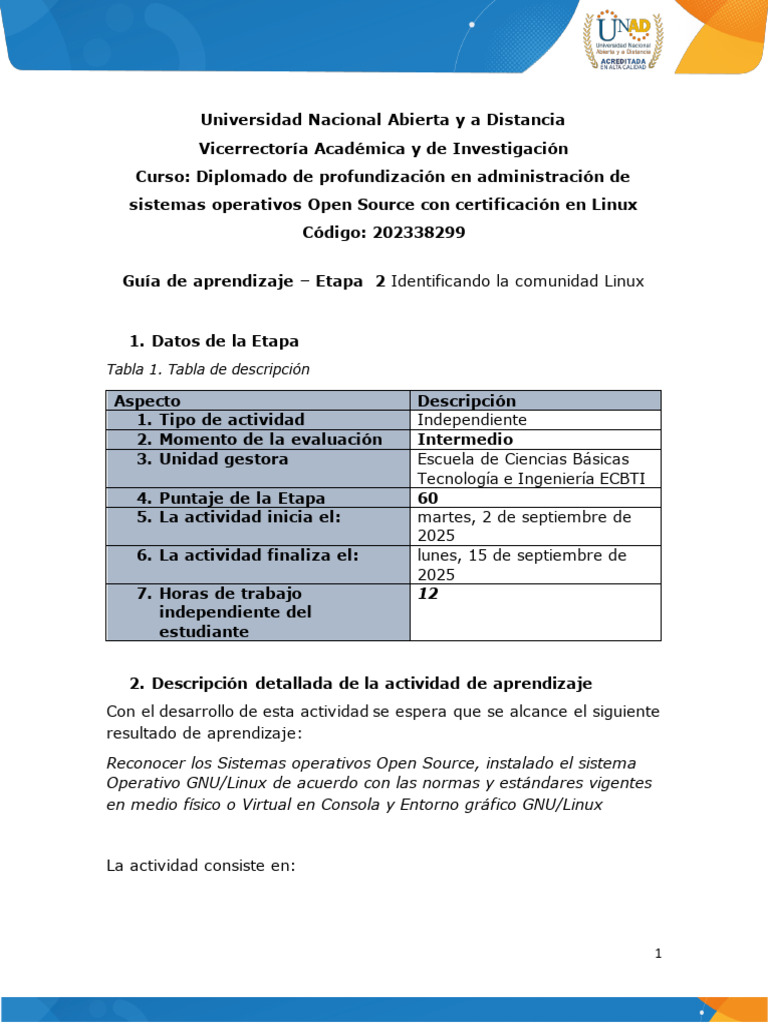 Guía de Aprendizaje - Etapa 2 - Identificando La Comunidad Linux | PDF ...