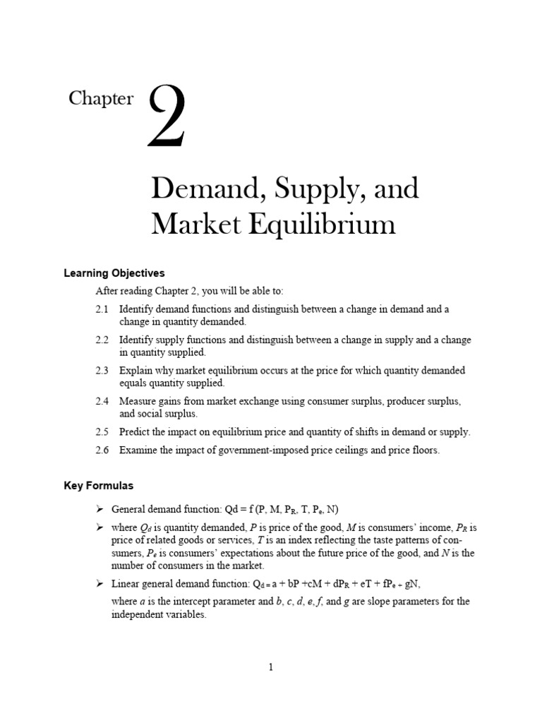Demand, Supply, and Market Equilibrium | PDF | Demand | Supply (Economics)