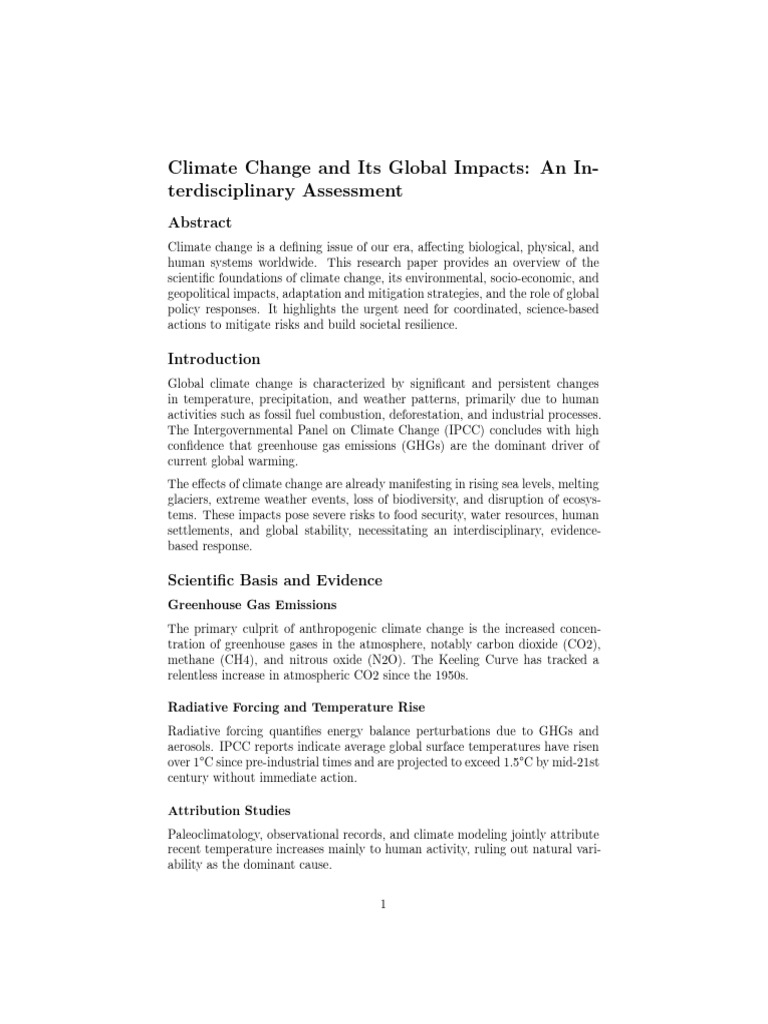 Climate Change | PDF | Climate Change | Greenhouse Gas