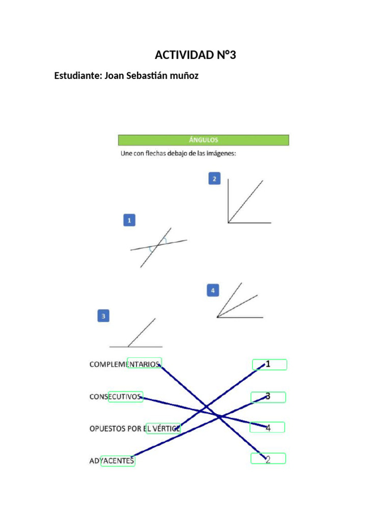 Actividad Numero 3 Angulos | PDF