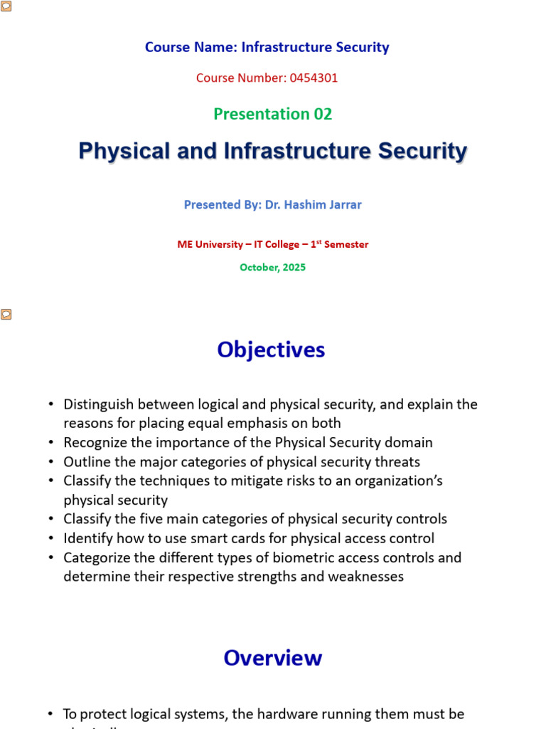 Physical Infrastructure Security Overview | PDF | Computer Security ...