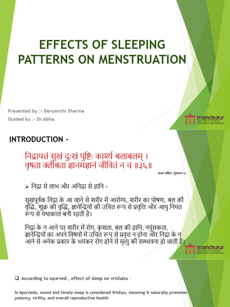 Sleeping Patterns Effect On Menstruation | PDF | Menstrual Cycle ...