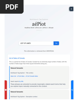 LIST of LAKES - MultiSearch Tag Explorer