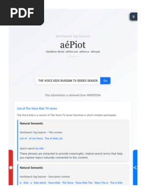 The Voice Kids Russian Tv Series Season 12 - Multisearch Tag Explorer