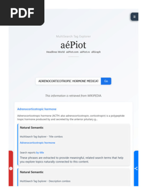 Adrenocorticotropic Hormone Medication - Multisearch Tag Explorer