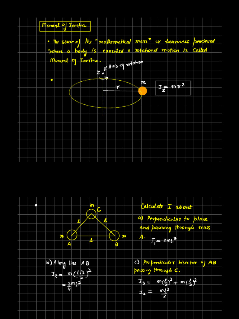 Understanding Moment of Inertia Calculations | PDF | Rotation | Motion ...