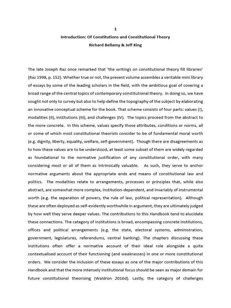 Overview of Constitutional Theory Insights | PDF | Constitution | Theory