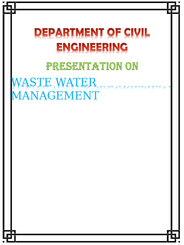 554940388 Waste Water Management | PDF | Sewage Treatment | Sewerage