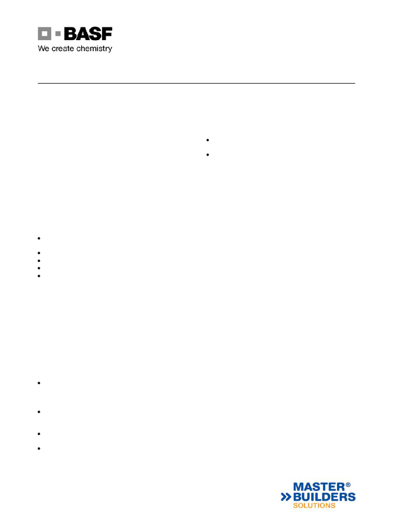 Basf Masterroc Sa 167 Tds | PDF | Concrete | Pump