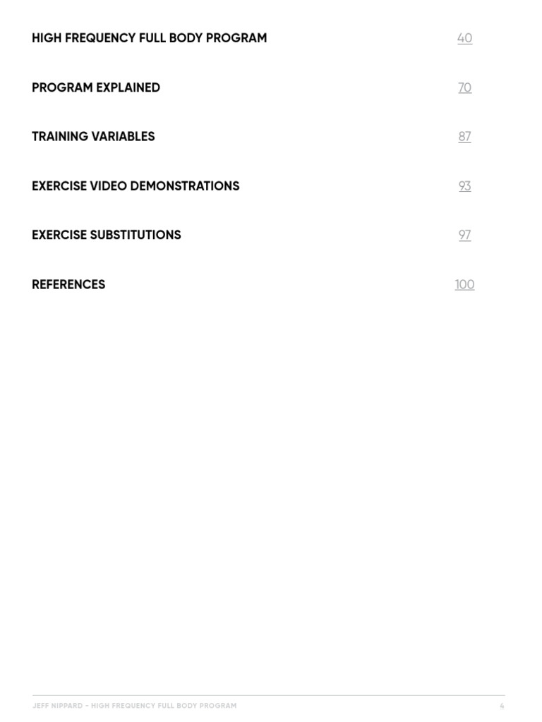 High Frequency Full Body Program (5X Week) - 4 | PDF
