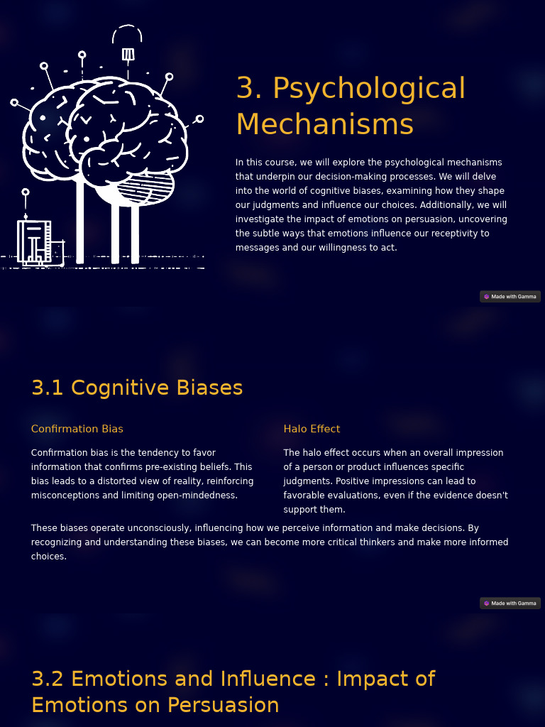3 Psychological Mechanisms | PDF | Emotions | Persuasion