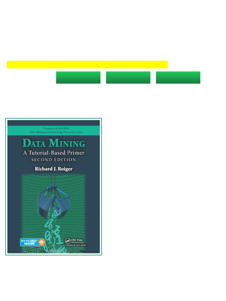 Data Mining A Tutorial Based Primer 2nd Edition 1498763979 Online ...