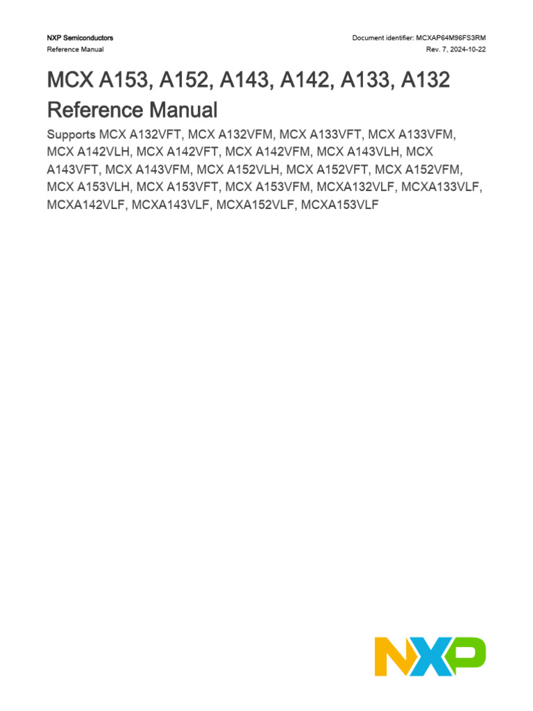 MCX Reference Manual for NXP Semiconductors | PDF | Computer Memory ...