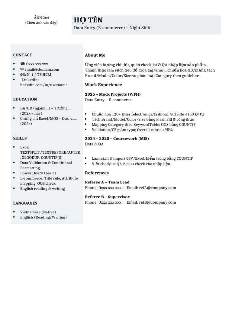 CV Template Style | PDF