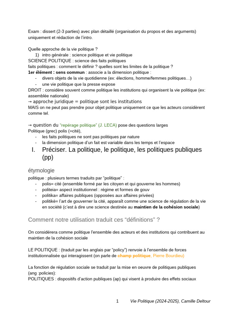 Approche de la Vie Politique et Science Politique | PDF | Vote | Science