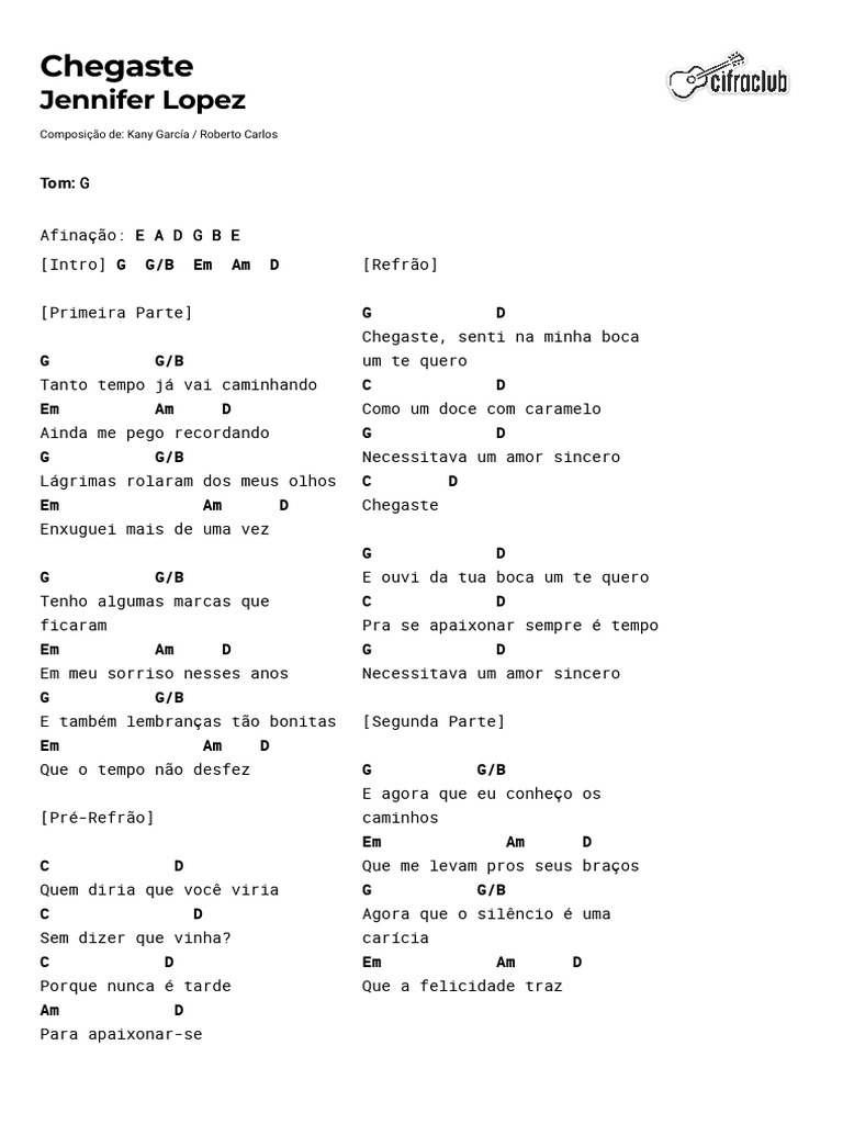 Letra da Música 