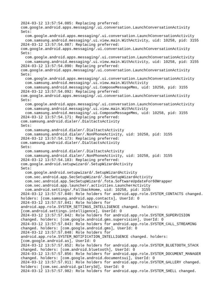 Android App Preference Changes Log | PDF | Android (Operating System ...