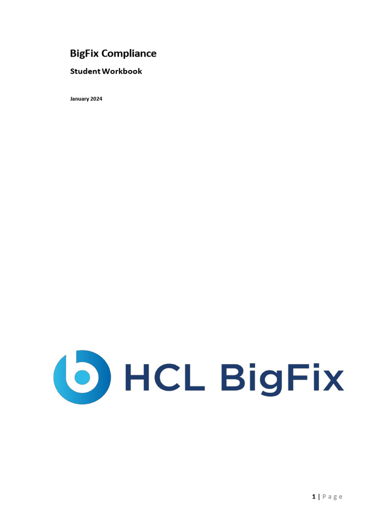 BigFix Compliance Student Workbook 2024 | PDF | Command Line Interface ...