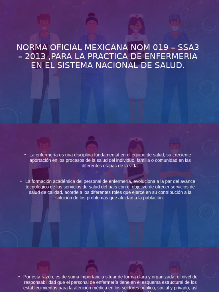 Nom 019 | PDF | Enfermería | Cuidado de la salud