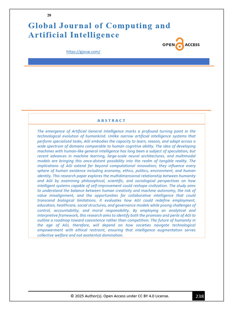 Future of Humanity with AGI Insights | PDF | Artificial Intelligence ...