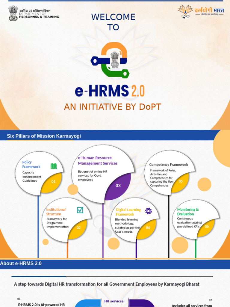 e-HRMS 2.0: Digital HR Services Guide | PDF