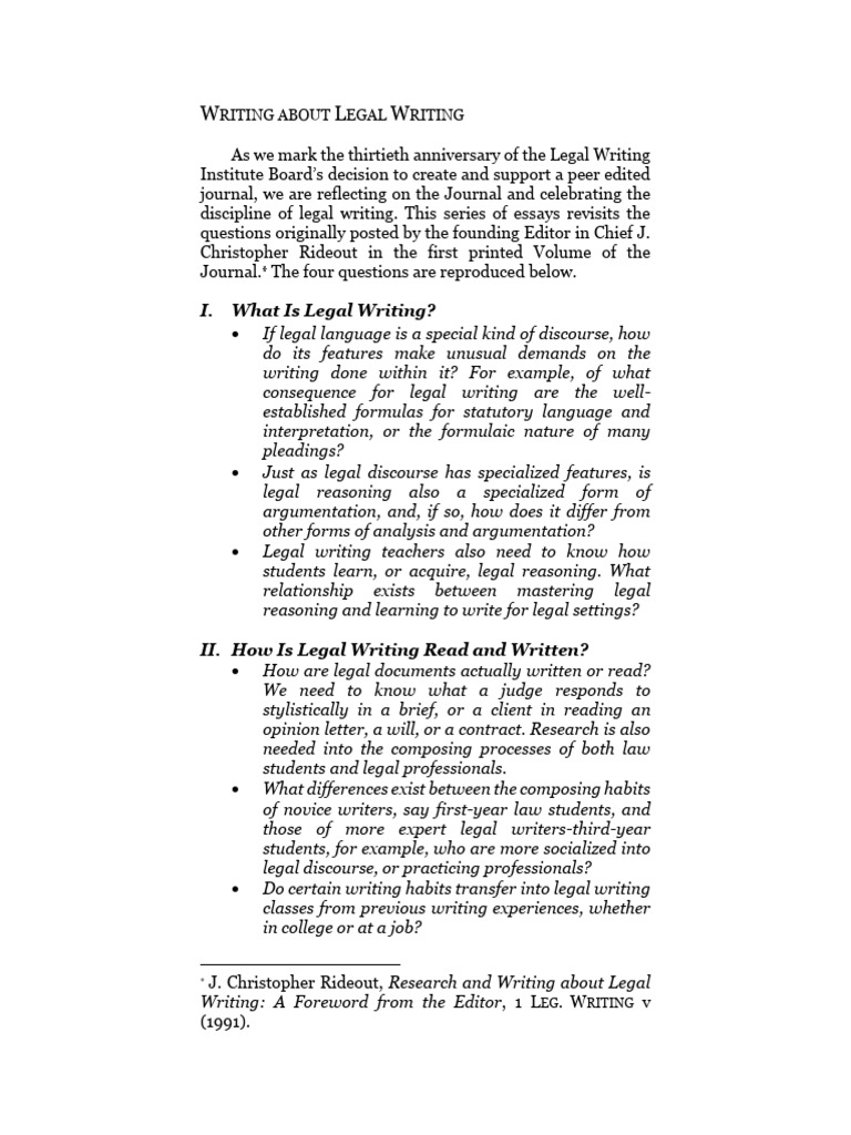 Writing About Legal Writing | PDF | Writing | Human Communication