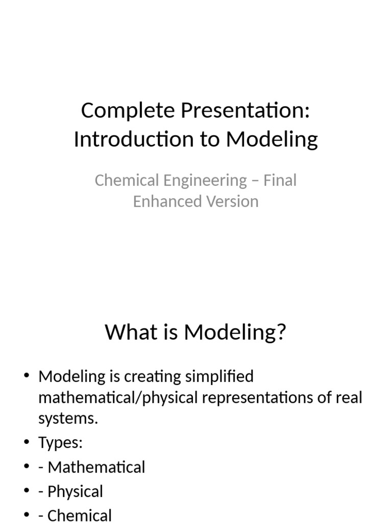 Introduction to Chemical Modeling Techniques | PDF