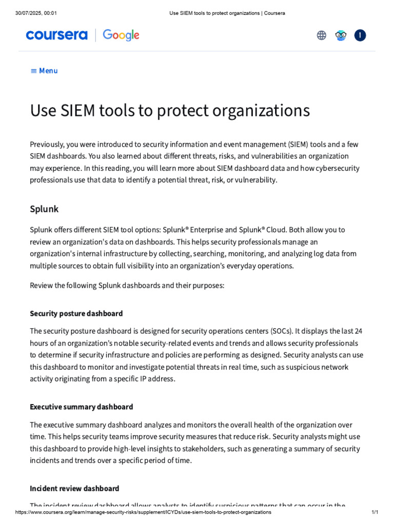SIEM Tools for Cybersecurity Insights | PDF