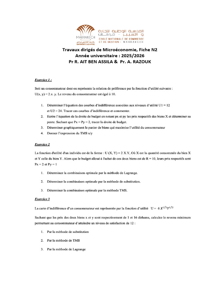 Fiche 2 Micro | PDF