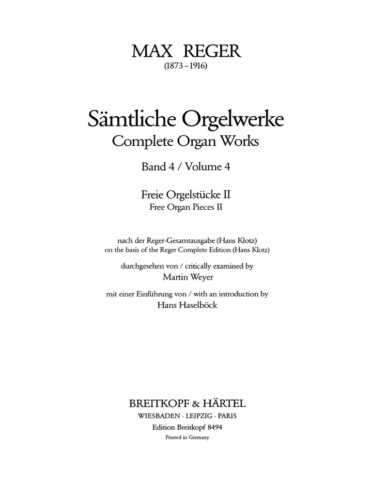 Op. 145, Max Reger | PDF