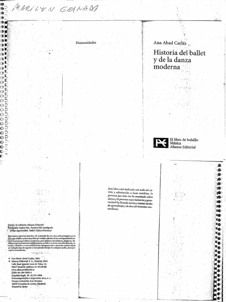 Ana Abad Carles - Historia Del Ballet y de La Danza Moderna | PDF
