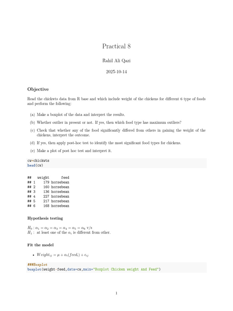 Practical 8 LM | PDF | Statistical Analysis | Teaching Mathematics