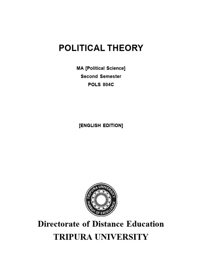 Political Theory: Key Concepts & Approaches | PDF | Theory | Political ...