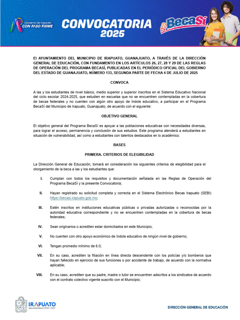 Convocatoria Becas2025 | PDF | Beca