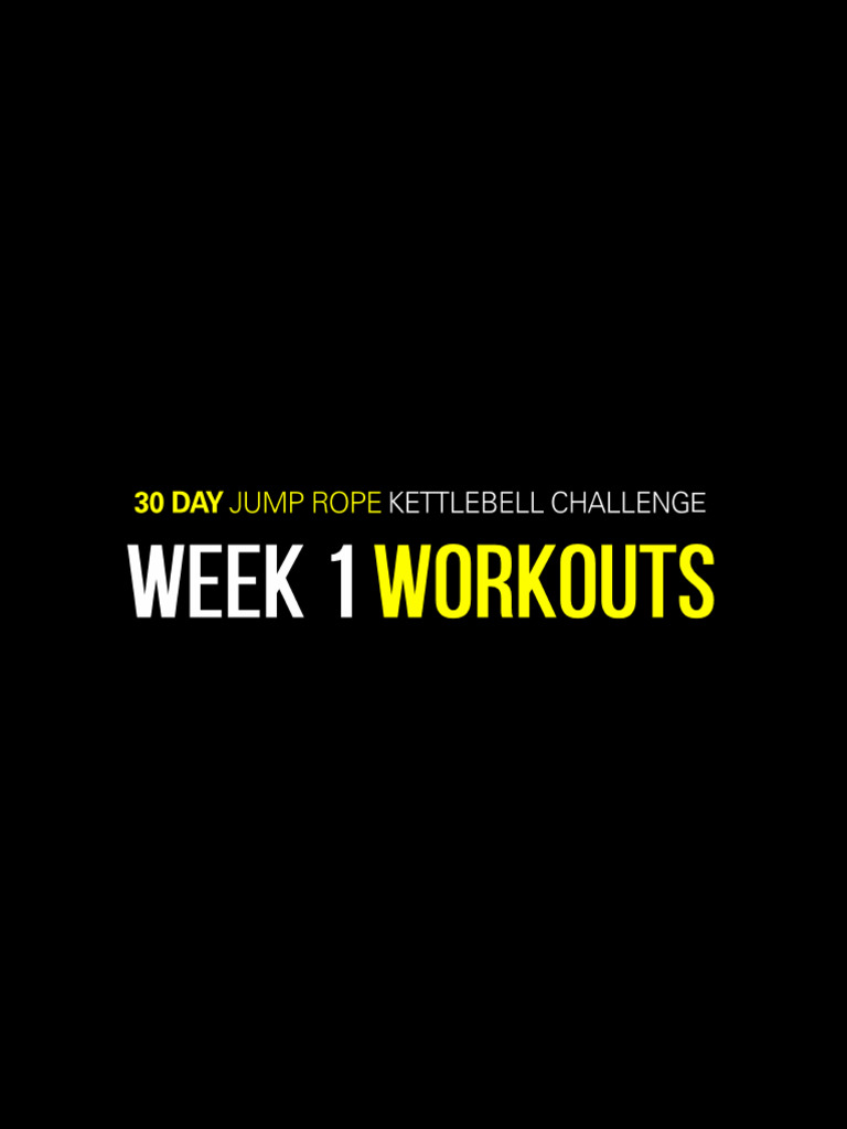 30-Day Jump Rope Kettlebell Challenge: Week 1 | PDF