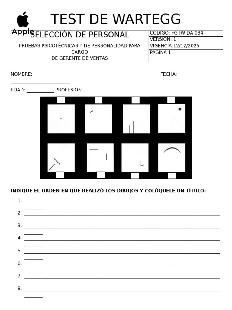 Test de Wartegg | PDF