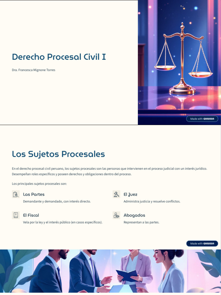 Sujetos y Roles en Derecho Procesal Civil | PDF | Ley procesal ...