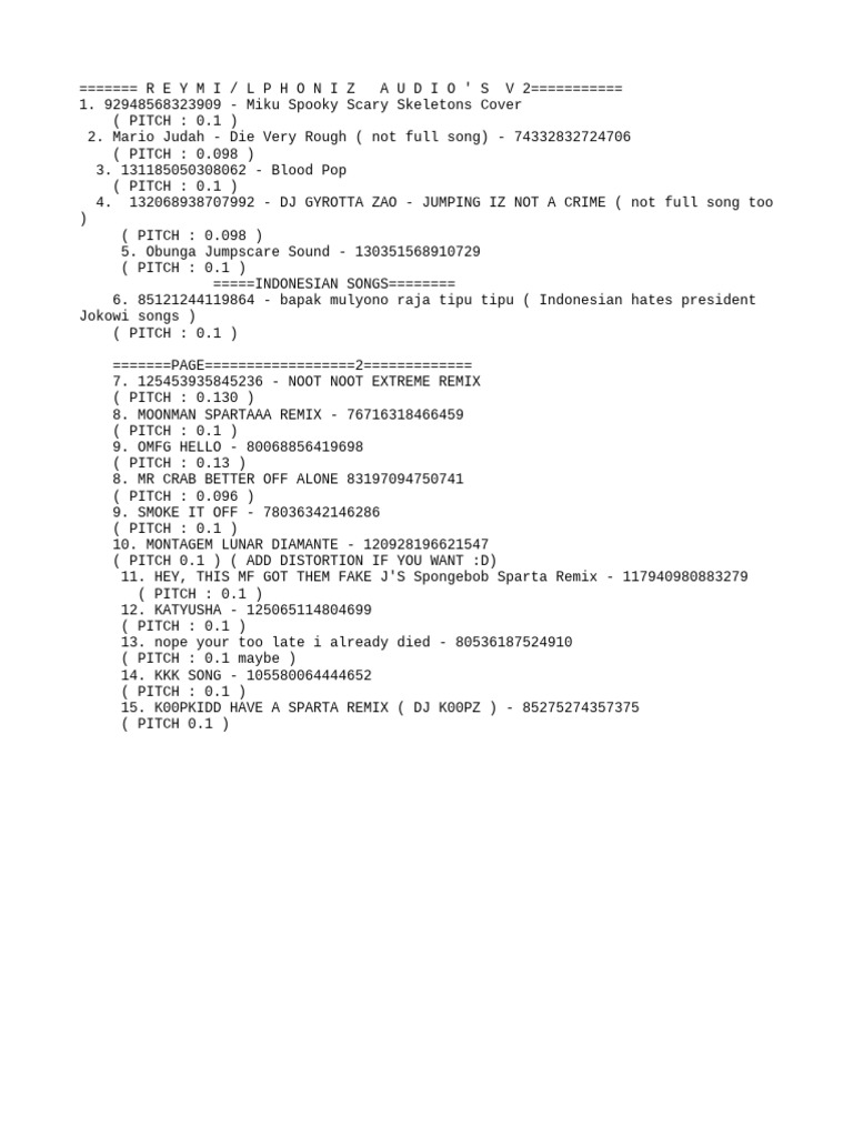 Reymi Audios Pack V2 | PDF
